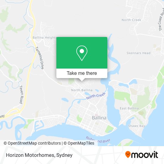 Horizon Motorhomes map