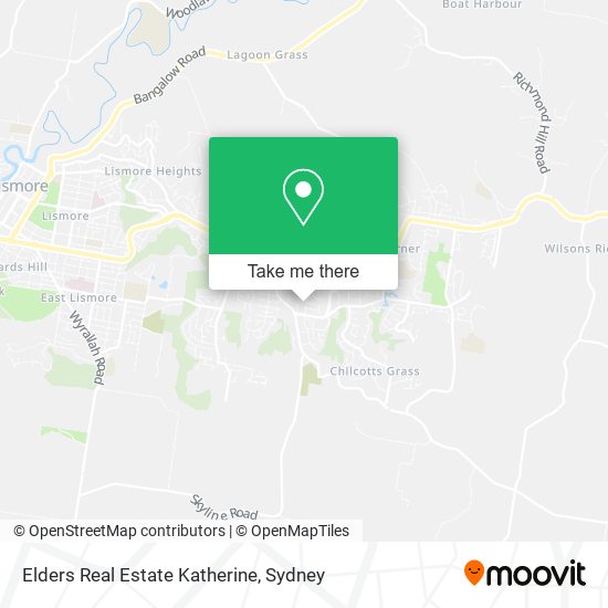 Mapa Elders Real Estate Katherine