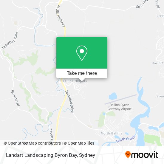 Landart Landscaping Byron Bay map