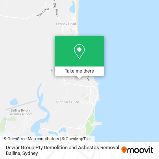 Mapa Dewar Group Pty Demolition and Asbestos Removal Ballina