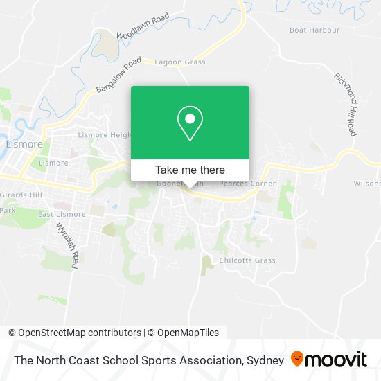 The North Coast School Sports Association map