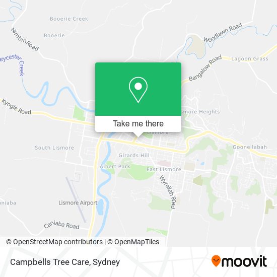 Campbells Tree Care map