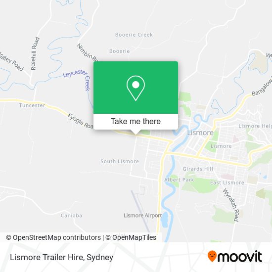 Lismore Trailer Hire map