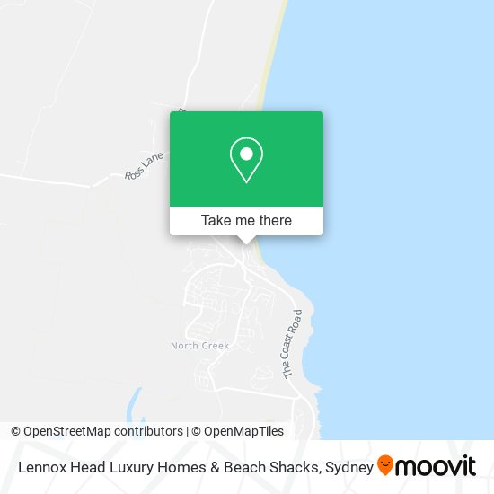 Lennox Head Luxury Homes & Beach Shacks map