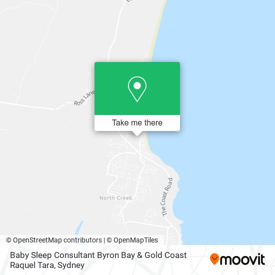 Baby Sleep Consultant Byron Bay & Gold Coast Raquel Tara map