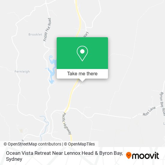 Ocean Vista Retreat Near Lennox Head & Byron Bay map