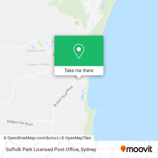 Suffolk Park Licensed Post Office map