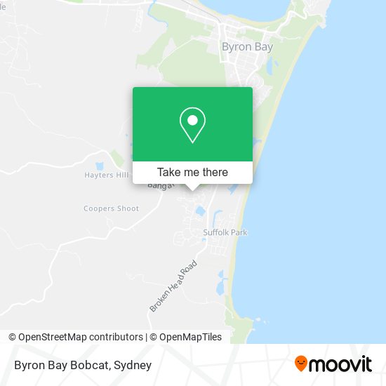 Byron Bay Bobcat map