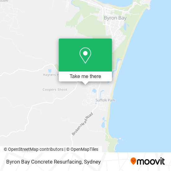 Byron Bay Concrete Resurfacing map