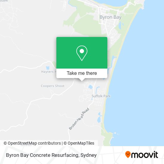 Mapa Byron Bay Concrete Resurfacing