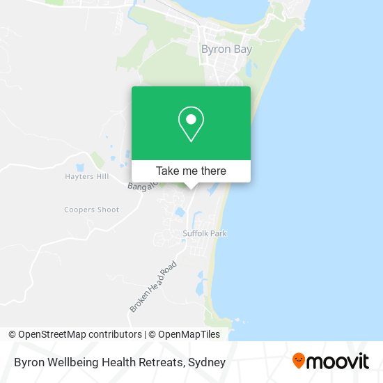 Byron Wellbeing Health Retreats map