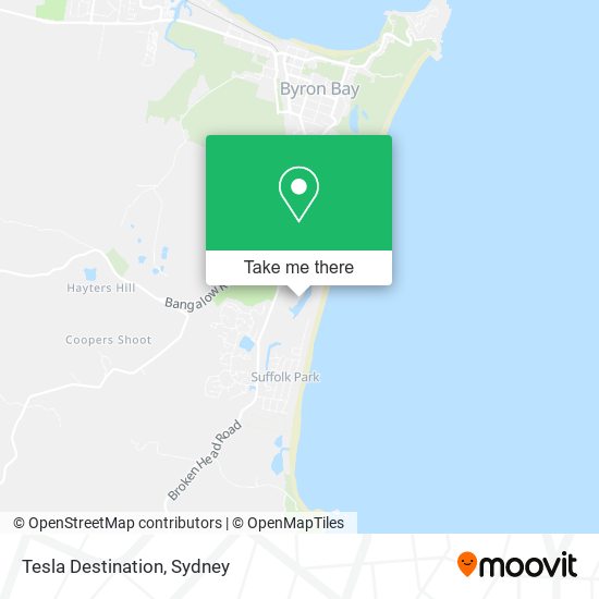Tesla Destination map