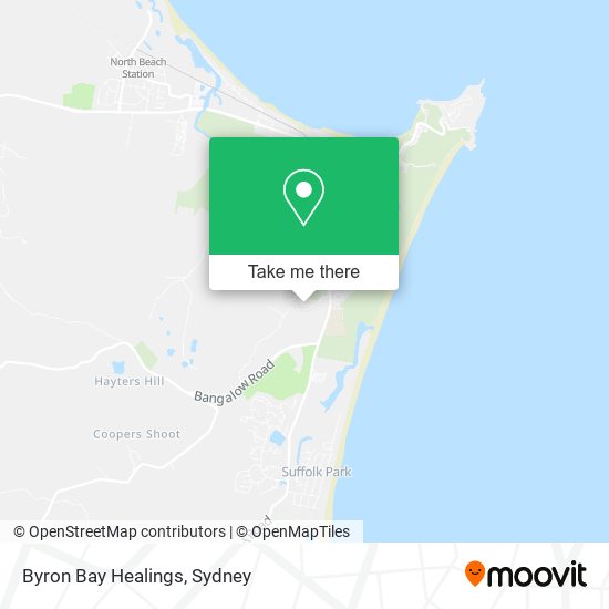 Mapa Byron Bay Healings