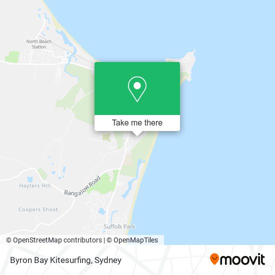 Mapa Byron Bay Kitesurfing