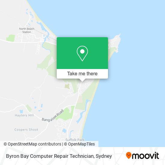 Mapa Byron Bay Computer Repair Technician