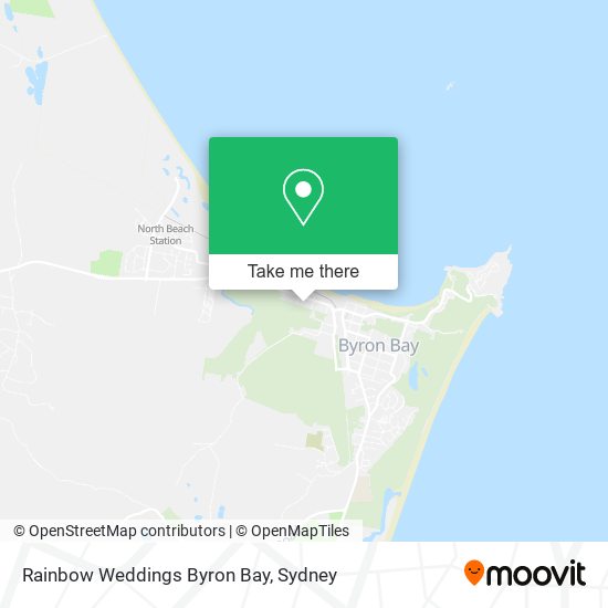 Mapa Rainbow Weddings Byron Bay