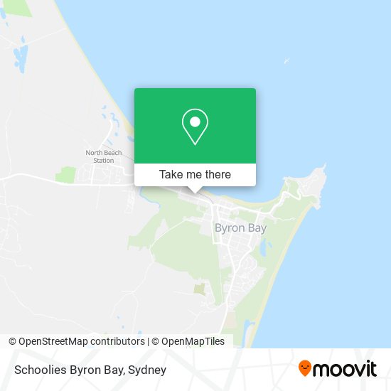 Schoolies Byron Bay map