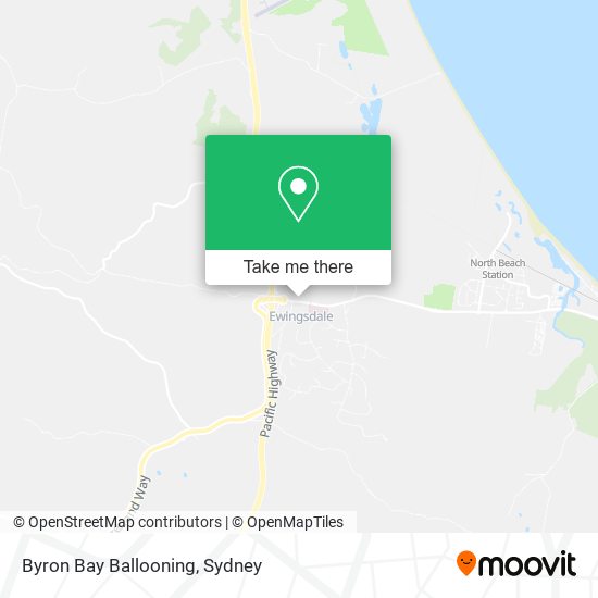 Byron Bay Ballooning map