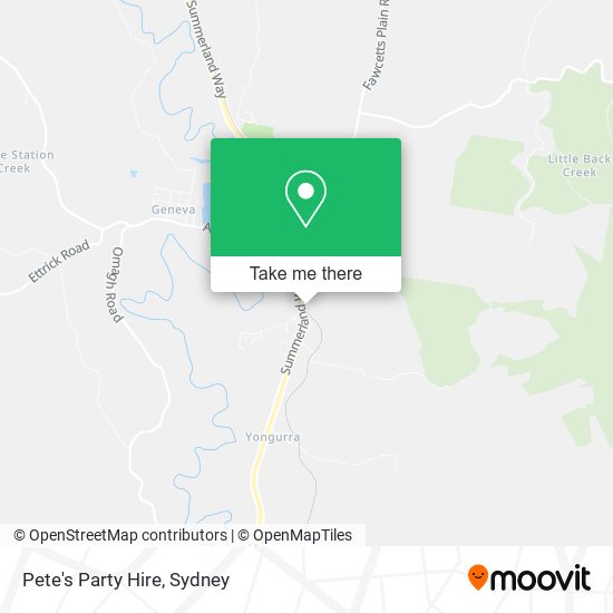 Pete's Party Hire map
