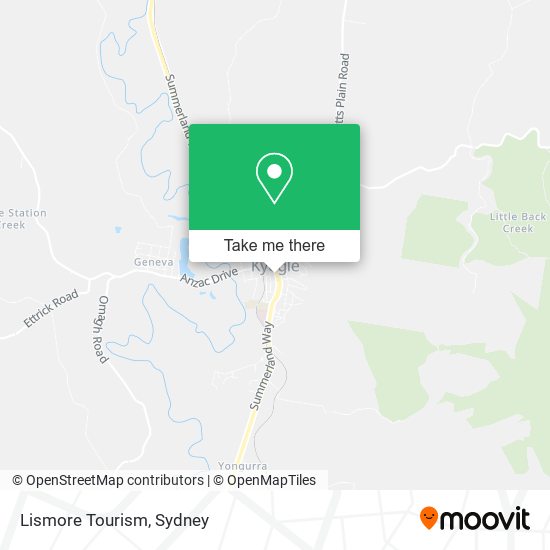 Lismore Tourism map