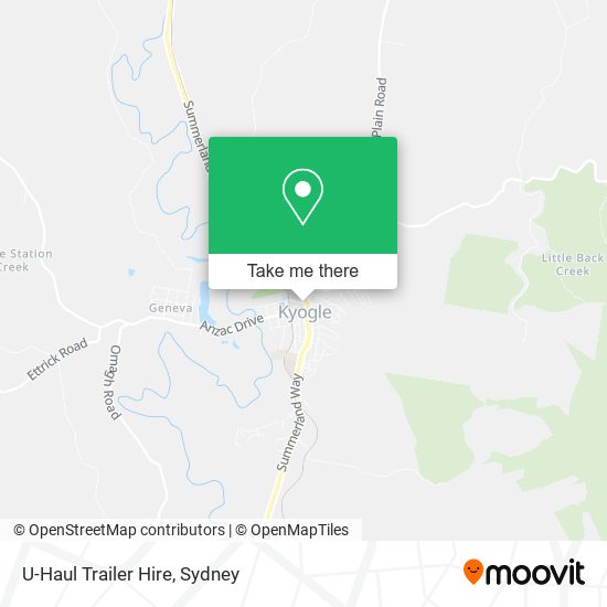 U-Haul Trailer Hire map