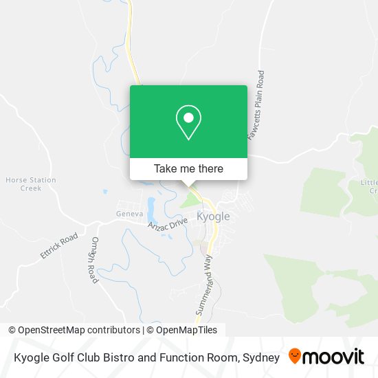 Kyogle Golf Club Bistro and Function Room map