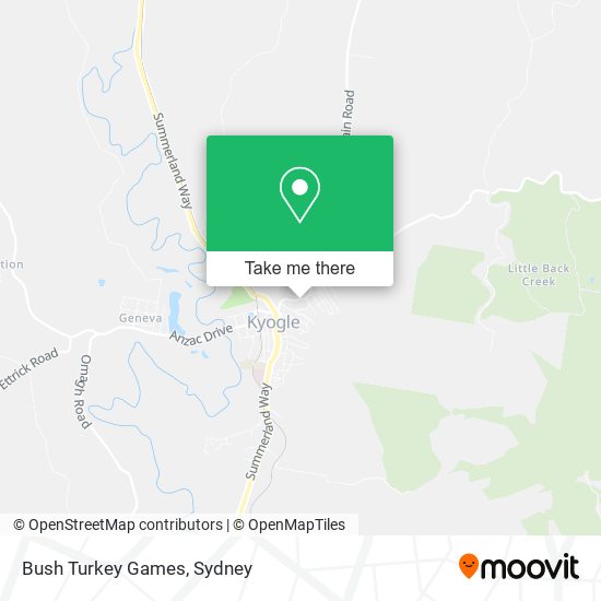 Bush Turkey Games map