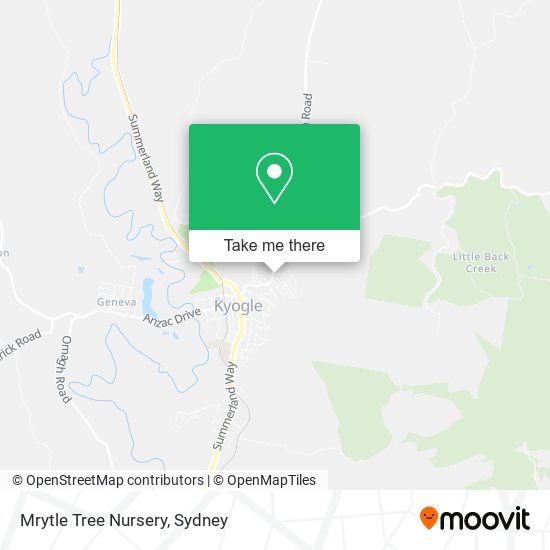 Mrytle Tree Nursery map