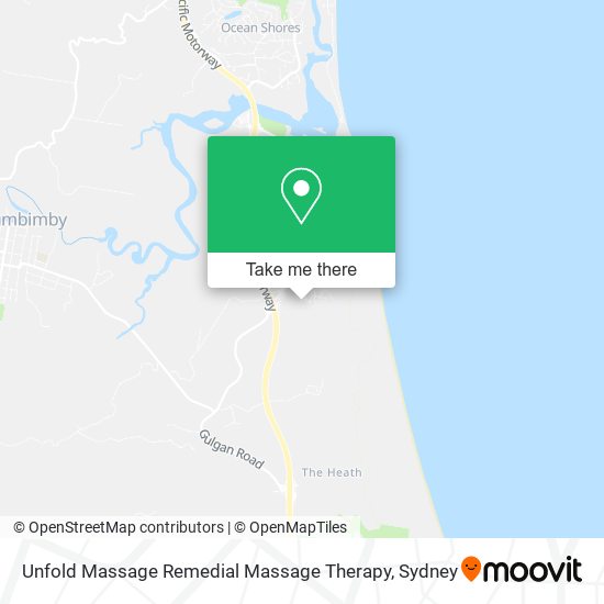 Unfold Massage Remedial Massage Therapy map