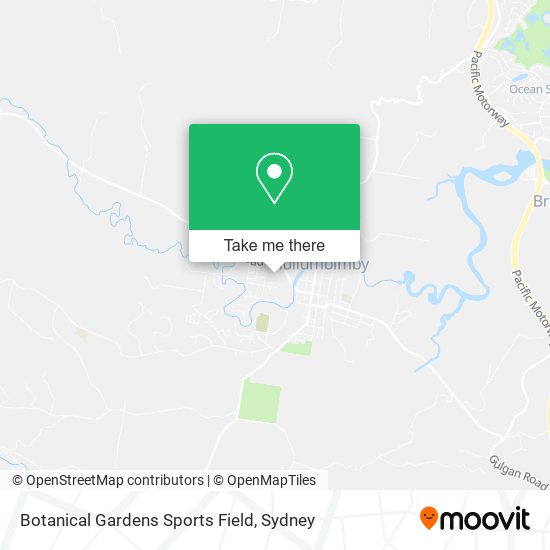 Botanical Gardens Sports Field map