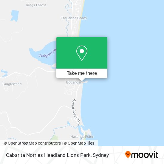 Cabarita Norries Headland Lions Park map