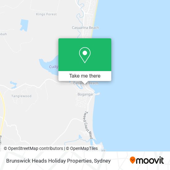 Brunswick Heads Holiday Properties map