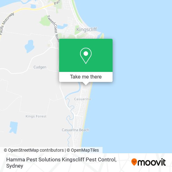 Hamma Pest Solutions Kingscliff Pest Control map