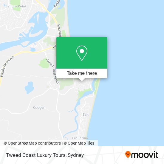 Tweed Coast Luxury Tours map