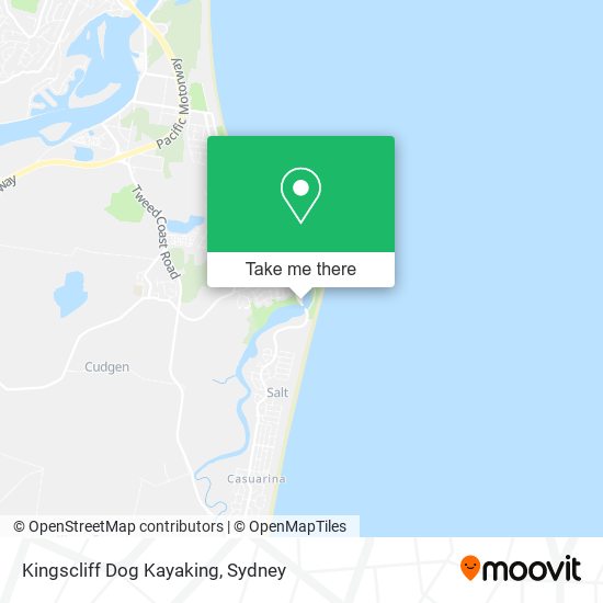 Kingscliff Dog Kayaking map