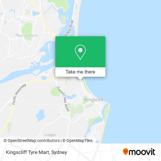 Mapa Kingscliff Tyre Mart