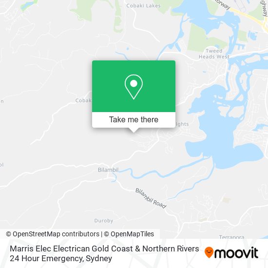 Mapa Marris Elec Electrican Gold Coast & Northern Rivers 24 Hour Emergency