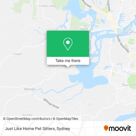 Just Like Home Pet Sitters map
