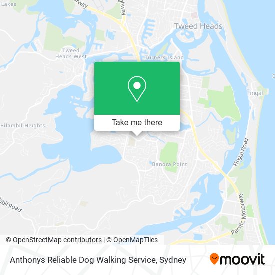 Mapa Anthonys Reliable Dog Walking Service