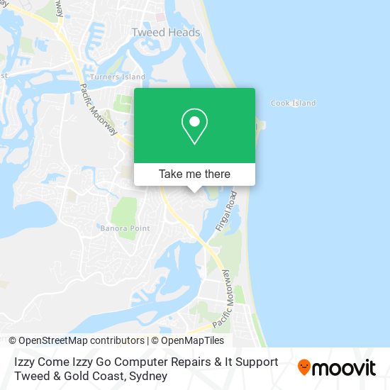 Izzy Come Izzy Go Computer Repairs & It Support Tweed & Gold Coast map