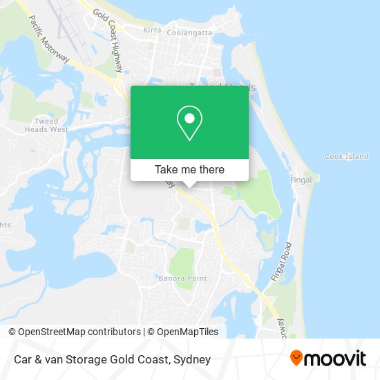 Mapa Car & van Storage Gold Coast