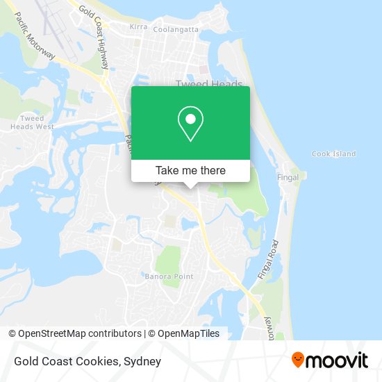 Gold Coast Cookies map