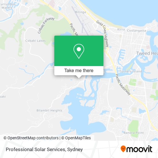 Professional Solar Services map