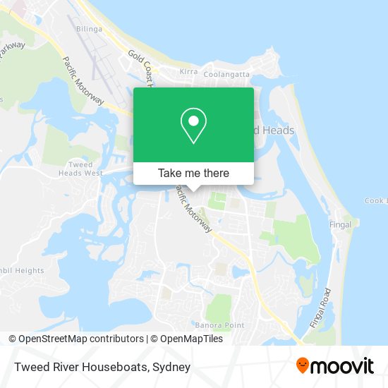 Tweed River Houseboats map