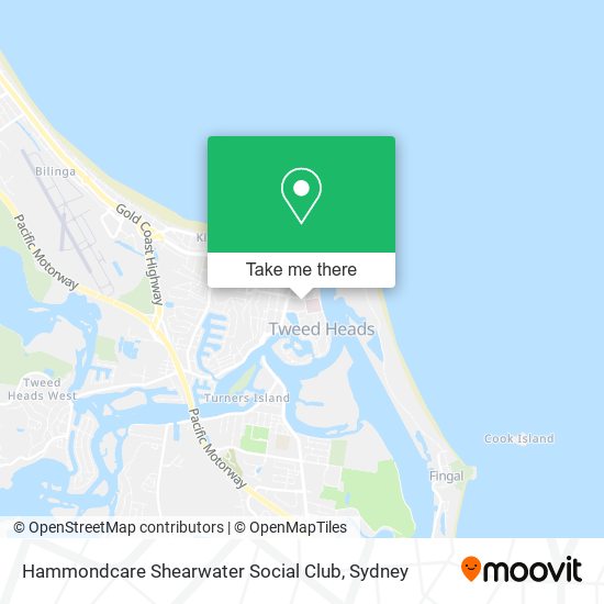 Hammondcare Shearwater Social Club map