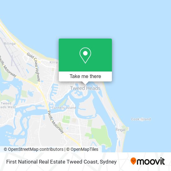 First National Real Estate Tweed Coast map