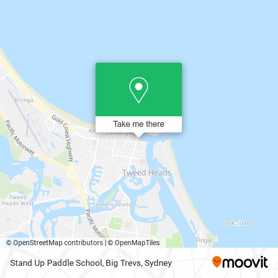 Stand Up Paddle School, Big Trevs map