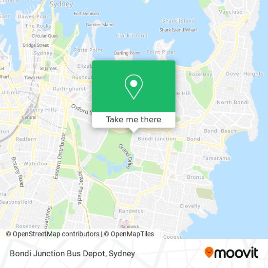 Bondi Junction Bus Depot map