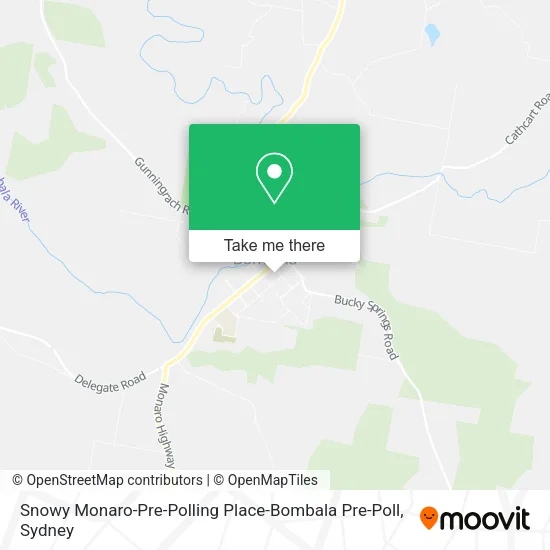 Snowy Monaro-Pre-Polling Place-Bombala Pre-Poll map