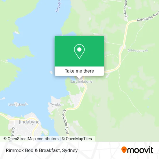 Mapa Rimrock Bed & Breakfast